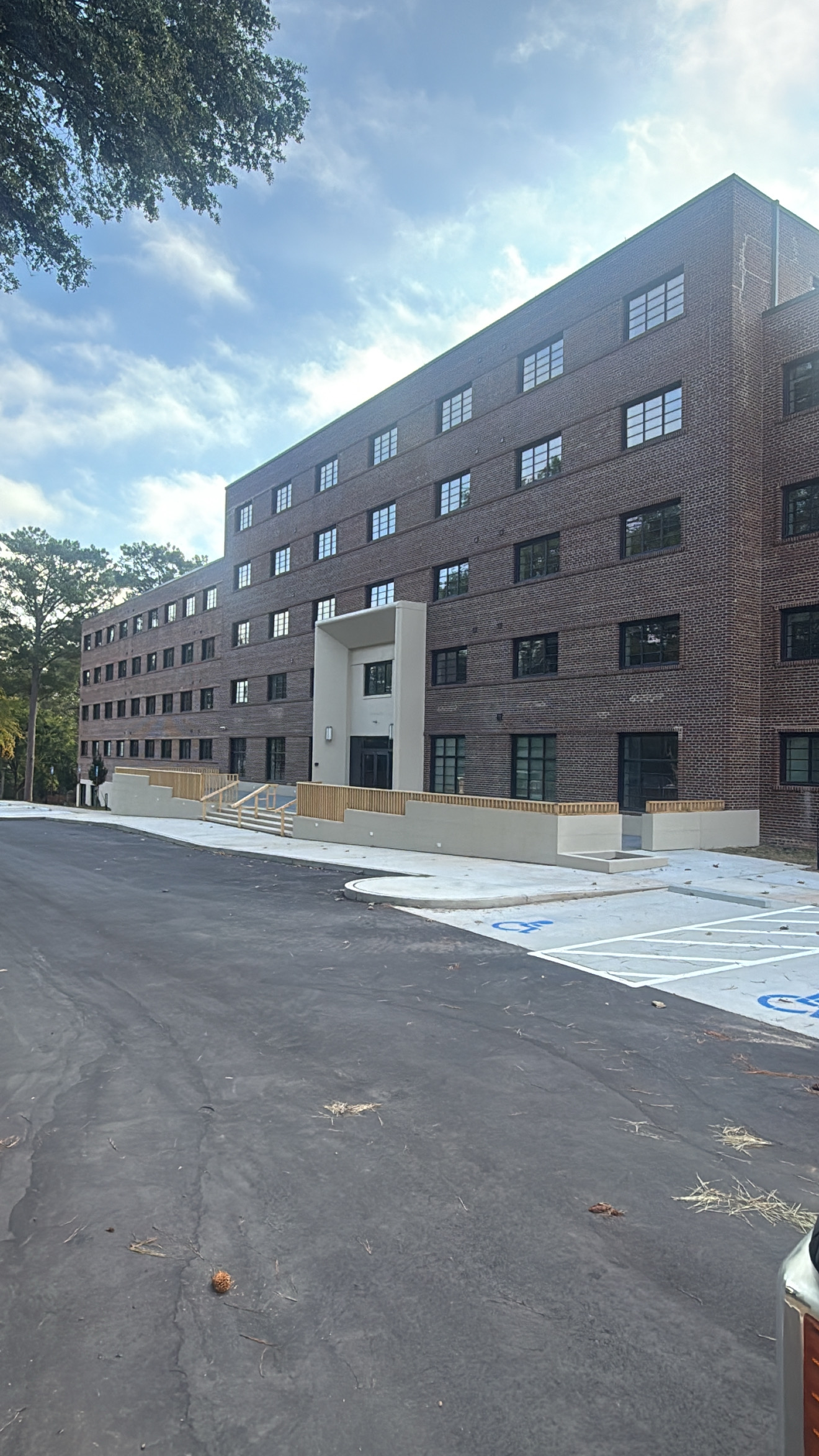 Entrance ramps, steps, and concrete flatwork at Heritage Village in Atlanta, Georgia.